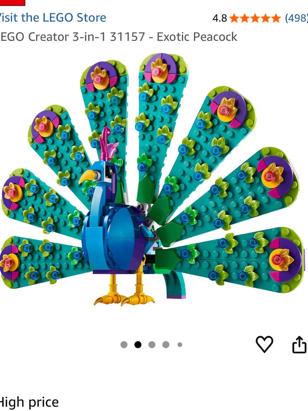 LEGO Peacock Exotic Building Set